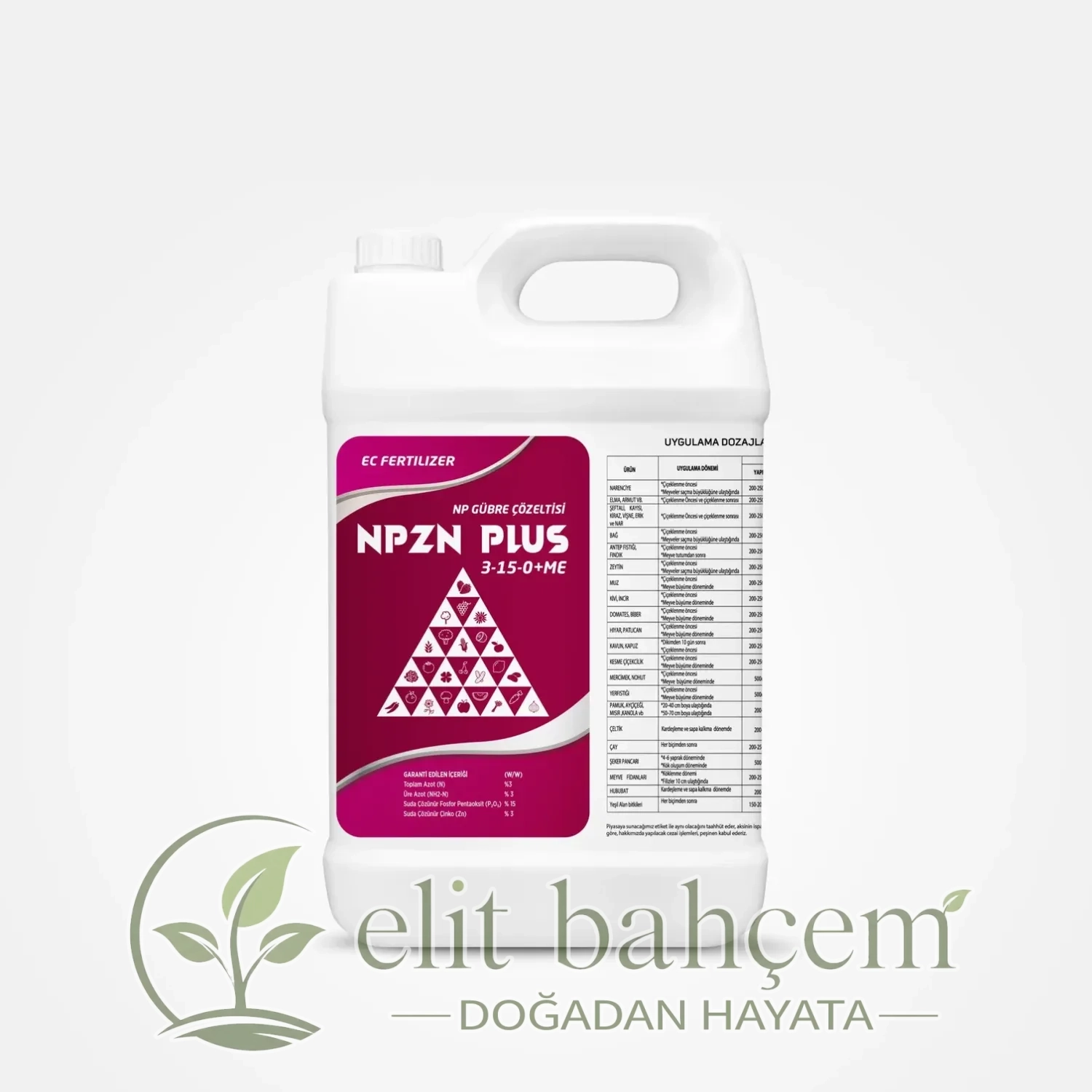 MDC NPZN Plus - Fosfor Azot Çinko Sıvı Gübre 5 Litre